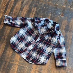 GAP Red and Blue Button Down Shirt Classic Plaid Design